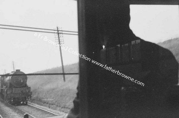 SCENES THROUGH THE WINDSCREEN OF RAILWAY ENGINE